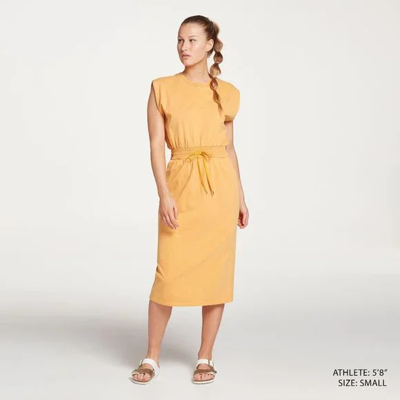 NWT CALIA Women's Extended Shoulder Midi Dress - Picture 2 of 4